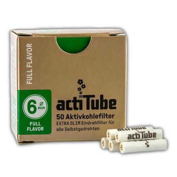 ActiTube extra slim 6mm φίλτρα ενεργού άνθρακα 50τμχ