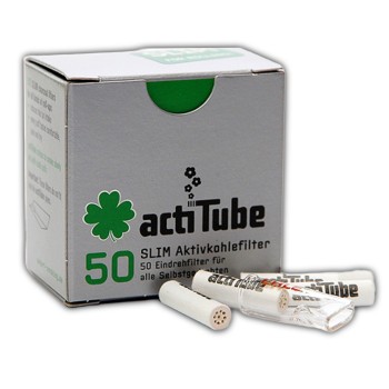 ActiTube slim 7mm φίλτρα ενεργού άνθρακα 50τμχ