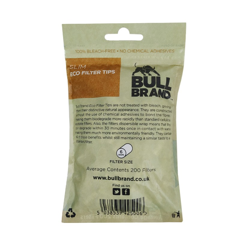 Bull brand eco slim 6mm φιλτράκια 