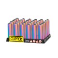 Clipper αναπτήρες metal cover Μωβ ιριδίζον mini επαναγεμιζόμενοι FCP22