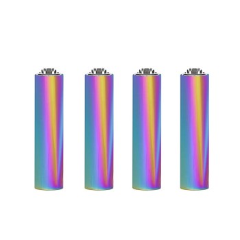 Clipper αναπτήρες metal cover Μωβ ιριδίζον mini επαναγεμιζόμενοι FCP22