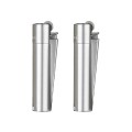 Clipper αναπτήρες metal cover SIlver mini επαναγεμιζόμενοι FCP22