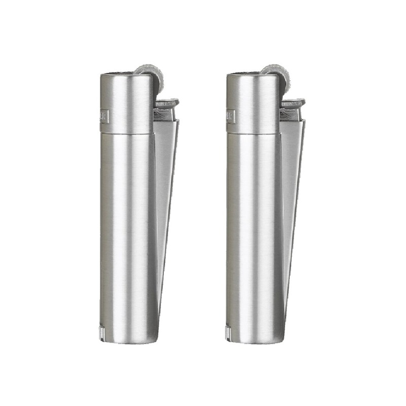 Clipper αναπτήρες metal cover SIlver mini επαναγεμιζόμενοι FCP22