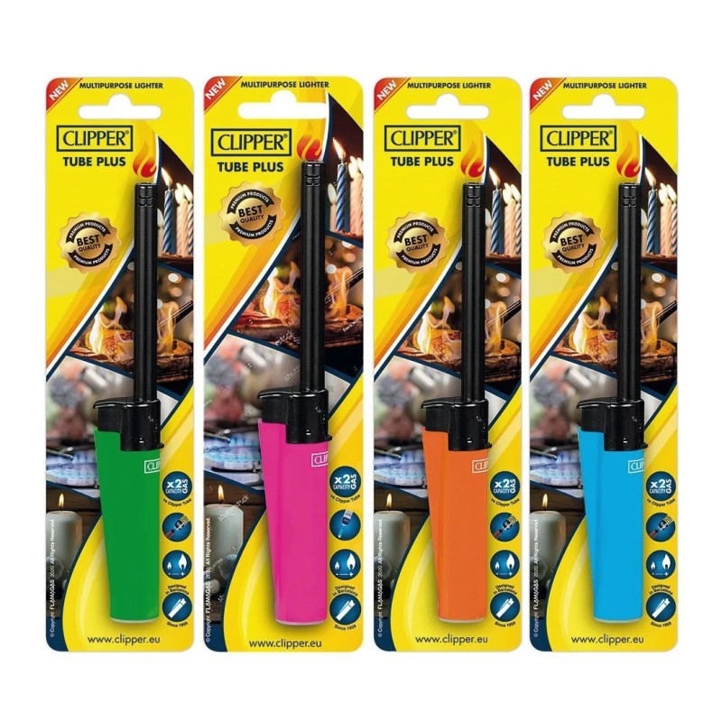 Clipper αναπτήρες Tube plus μακριοί επαναγεμιζόμενοι