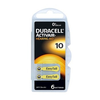 Duracell ActivAir 6x μπαταρίες βαρηκοΐας 10