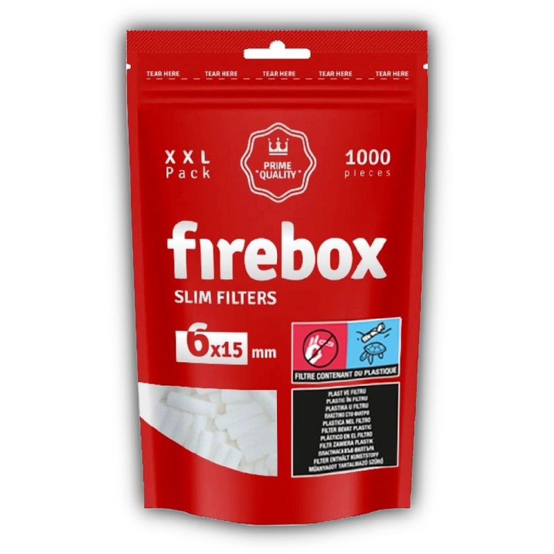 Firebox 1000τμχ φιλτράκια στριφτού 6x15mm