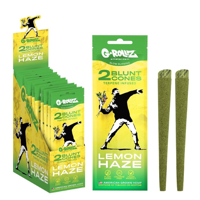 Grollz Banksy's Graffiti 'Lemon Haze' Terpene infused κώνοι κάνναβης 2τμχ