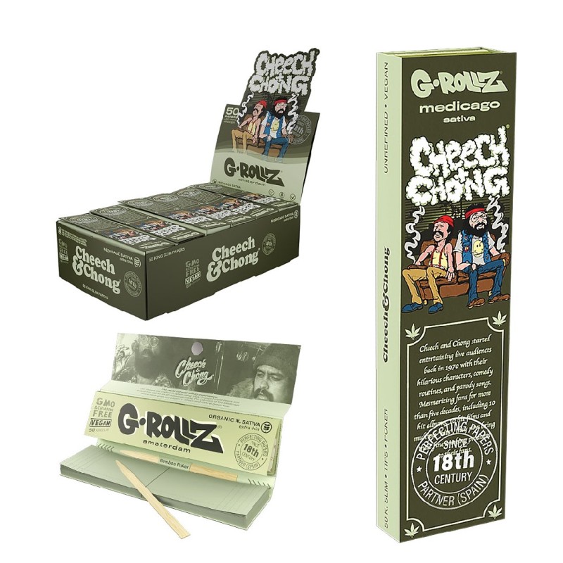 Grollz Cheech & Chong 'Sofa' Medicago Sativa king size χαρτάκια & τζιβάνες 50+50 