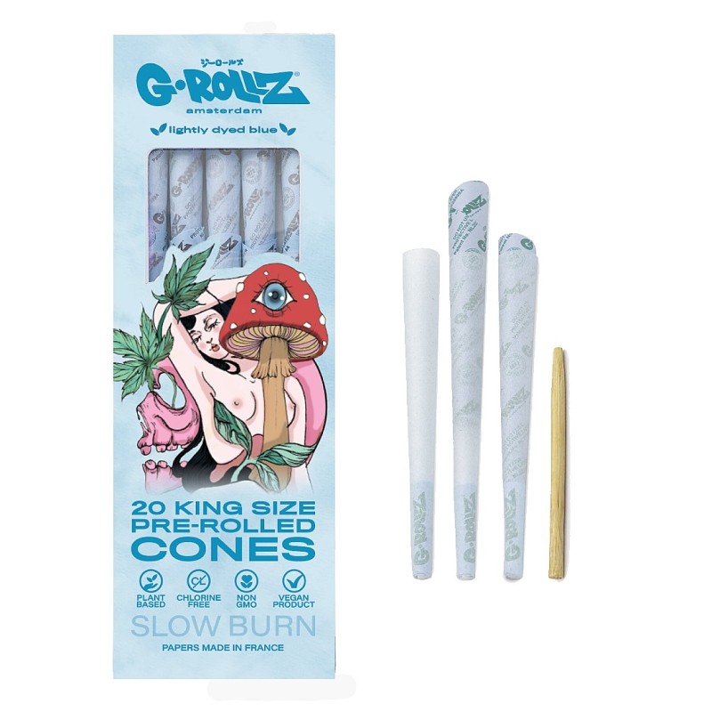 Grollz Collector 'Naked Shroom' blue king size κώνοι 20τμχ