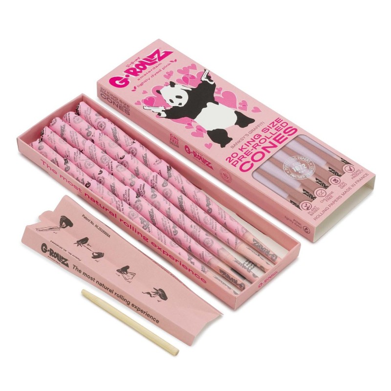 Grollz Banksy's Graffiti 'Lightly Dyed Pink' king size κώνοι 20τμχ