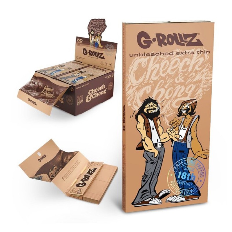 Grollz Cheech & Chong 'Joint Venture' unbleached king size χαρτάκια & τζιβάνες 50+50