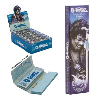 GRollz 'Blue Spark' lightly dyed blue KS slim χαρτάκια + τζιβάνες RD34B-DIS
