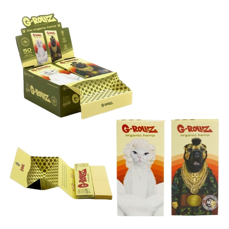 Grollz 'Diamond T' - Organic Hemp extra thin KS χαρτάκια + τζιβάνες + tray + poker PR72A-DIS