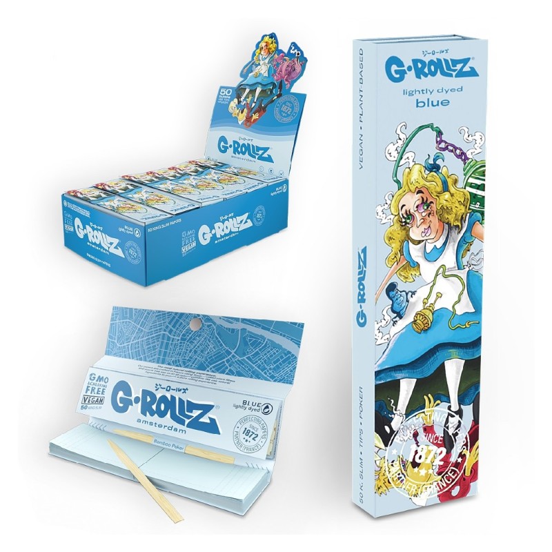 GRollz Dunkees blue KS slim χαρτάκια + τζιβάνες DK34G-DIS