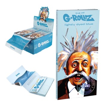Grollz Collector 'Genius' lightly dyed blue king size χαρτάκια + τζιβάνες +tray + poker