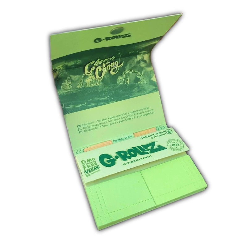Grollz Cheech & Chong 'Sofa' Green 1 1/4  χαρτάκια + τζιβάνες + poker