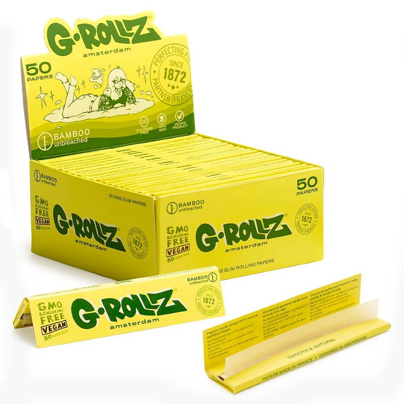 Grollz Bamboo unbleached slim king size χαρτάκια