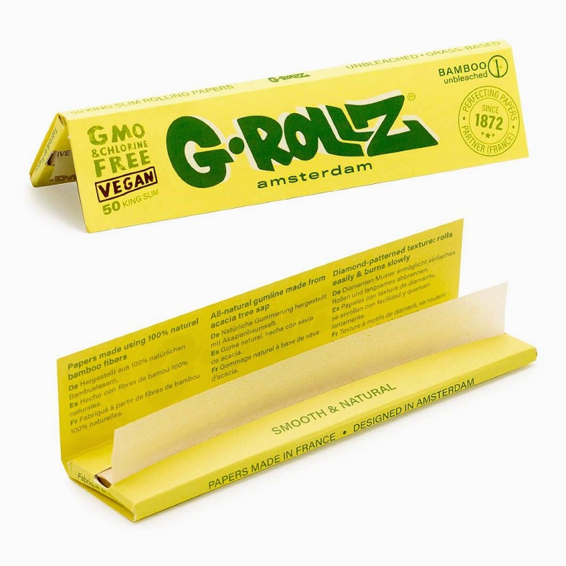 Grollz Bamboo unbleached slim king size χαρτάκια