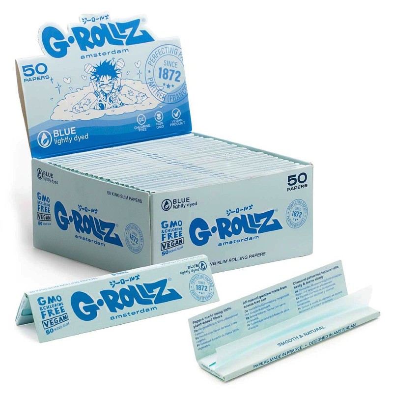 Grollz Lightly dyed blue king size slim χαρτάκια