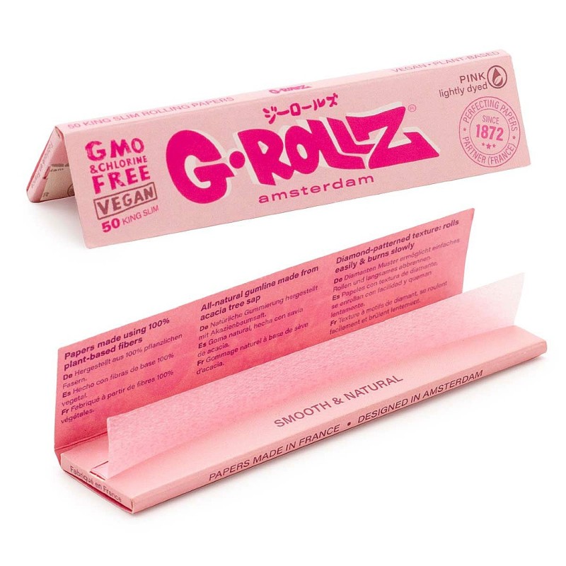 Grollz Lightly dyed pink slim king size χαρτάκια