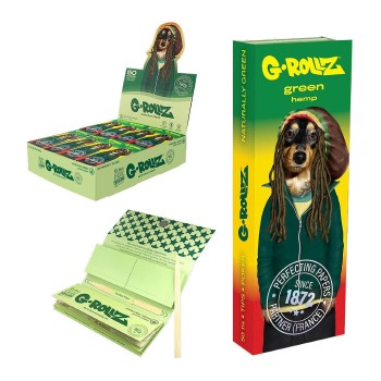 Grollz 'Reggae' Organic Green Hemp 1 1/4 χαρτάκια + τζιβάνες + poker