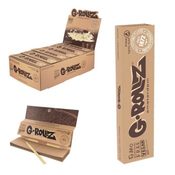 Grollz KS unbleached extra thin king size χαρτάκια + τζιβάνες + poker