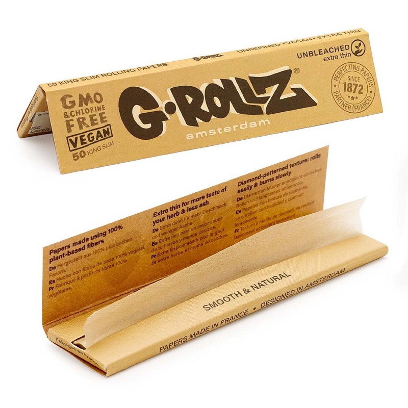 Grollz Unbleached extra thin king size χαρτάκια