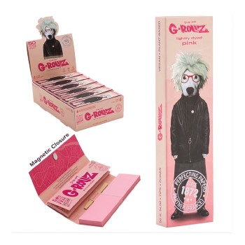 GRollz Pets Rock 'Soup' lightly dyed pink KS slim χαρτάκια + τζιβάνες PR35G-DIS