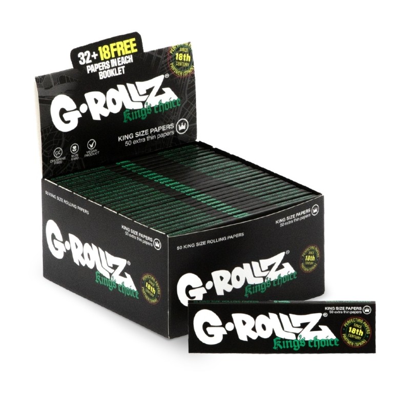 Grollz King's Choice wide λευκά extra thin KS χαρτάκια GR09A-DIS