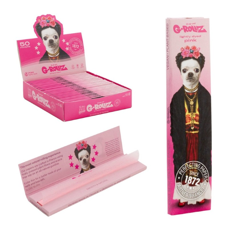 Grollz Pets Rock 'Mexico' lightly dyed pink KS slim χαρτάκια