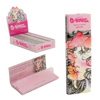 Grollz  'Mushroom' Lightly Dyed Pink 1 1/4 χαρτάκια GR306B-DIS 