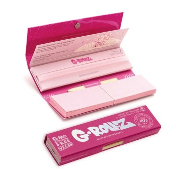 GRollz Lightly Dyed Pink king size slim χαρτάκια + τζιβάνες GR35B-DIS2 