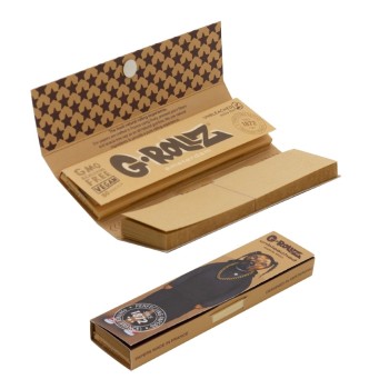 GRollz Pets Rock 'Rap' unbleached KS slim χαρτάκια + τζιβάνες PR30G-DIS 