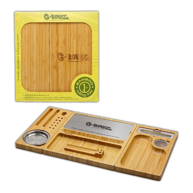 GRollz 3-Piece Deluxe Bamboo Tray - Δίσκος GR03211A 
