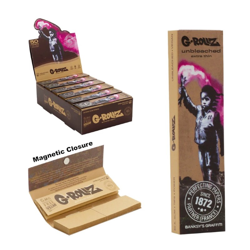GRollz 'Torch Boy' unbleached KS slim χαρτάκια + τζιβάνες BG30H-DIS 