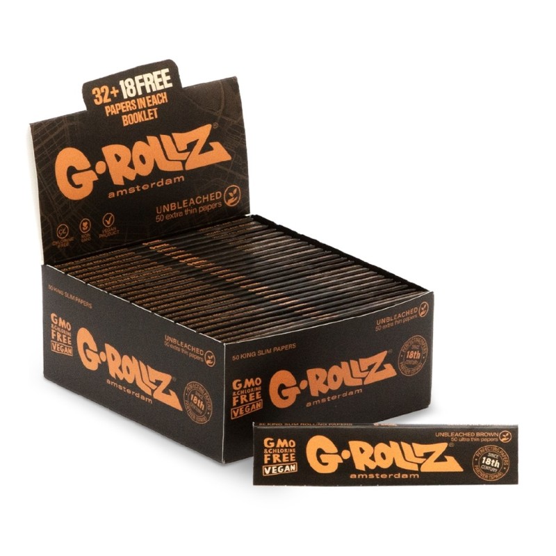 Grollz Unbleached extra thin king size χαρτάκια 