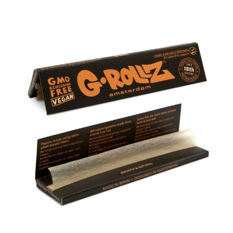 Grollz Unbleached extra thin king size χαρτάκια 