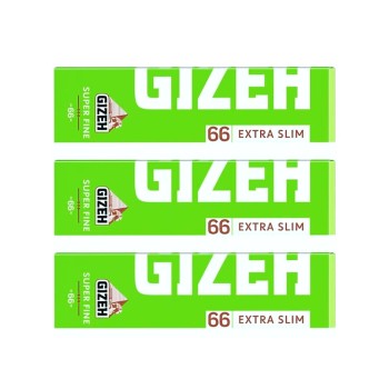 3x Gizeh 66 super fine extra slim λαχανί χαρτάκια