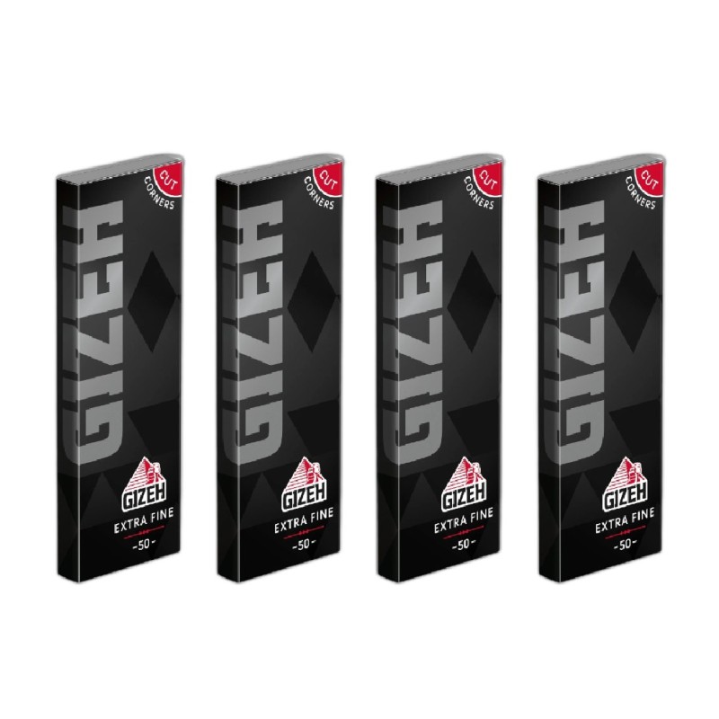 4x Gizeh black extra fine  