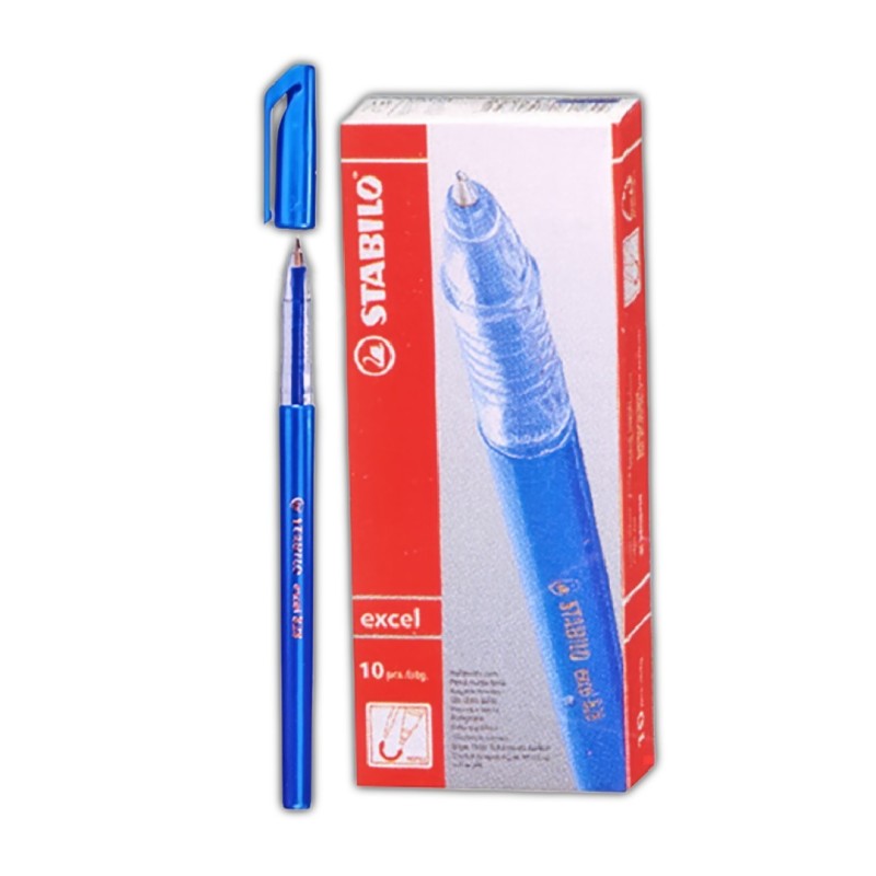 Stabilo στυλό excel ballpoint medium μπλε 