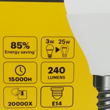 Kodak G45|E14 λάμπα led 3W(25W) θερμό φως