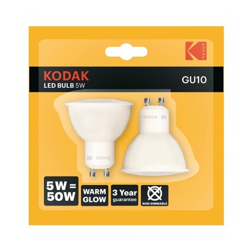 Kodak GU10 σποτάκια led 5W(50W) θερμό φως