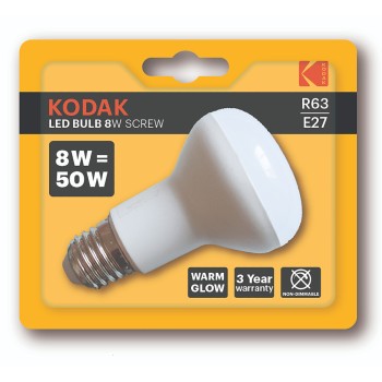 Kodak R63|E27 λάμπα led 8W(50W) θερμό φως