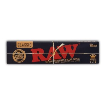 Raw μαύρα king size slim χαρτάκια 
