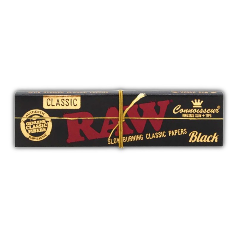 Raw black connoisseur king size slim χαρτάκι+ tips