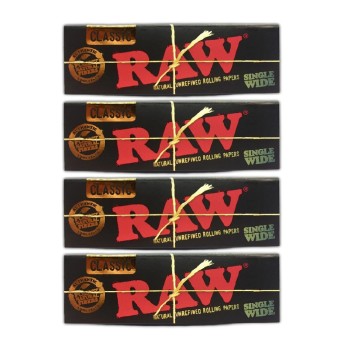 4x Raw black single wide χαρτάκια 