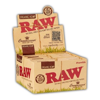 Raw connoisseur organic hemp king size papers + tips