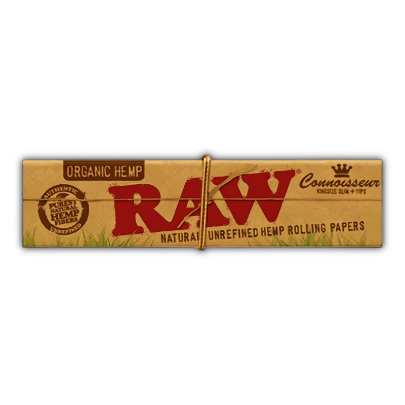 Raw connoisseur organic hemp king size papers + tips