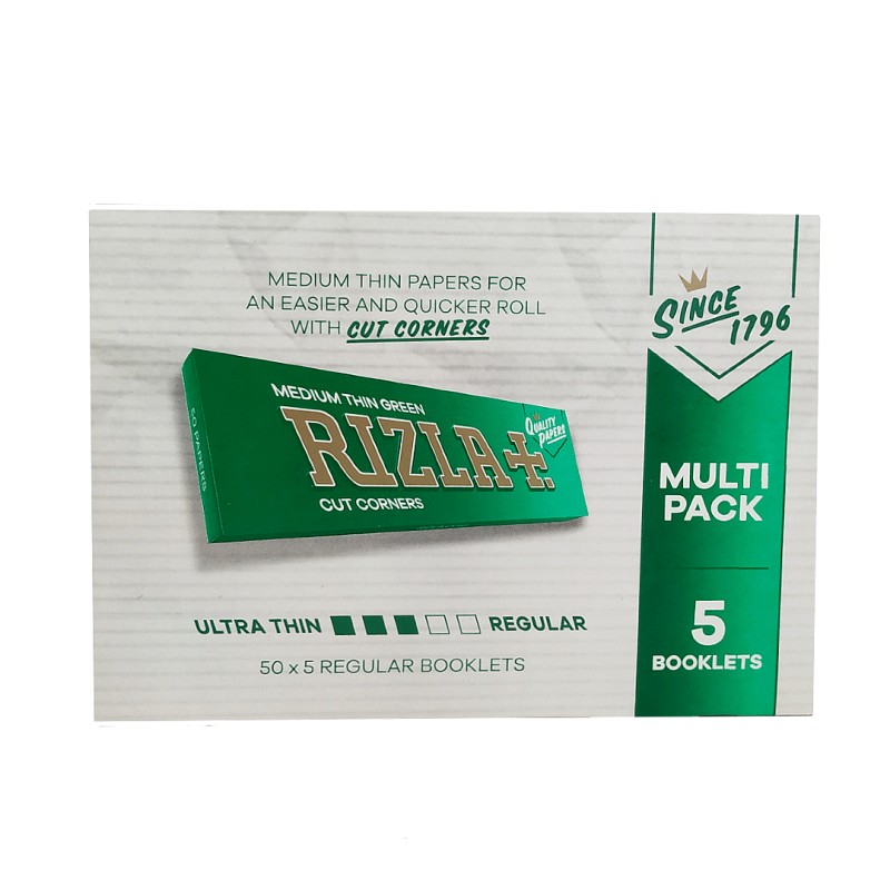 4x Rizla πράσινα χαρτάκια κανονικού μεγέθους