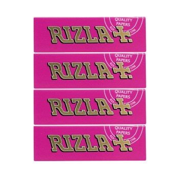 4x Rizla thin ροζ κανονικά χαρτάκια
